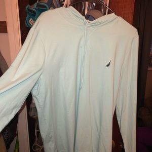 Nautica sea foam blue ligh weight teeshirt hoodie